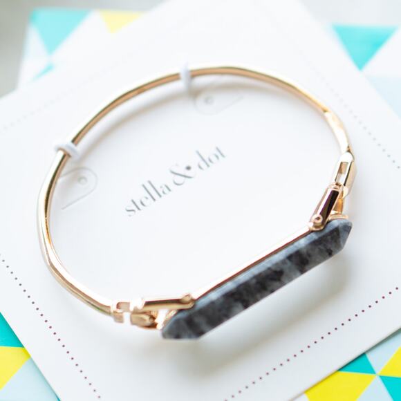 Stella & Dot Stone Rebel Bracelet Rose Gold - Picture 4 of 6